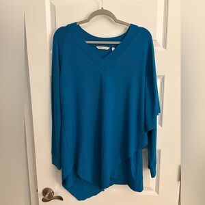 Soft Surroundings Madeline Tunic Top ~ Small ~ Mykonos Blue